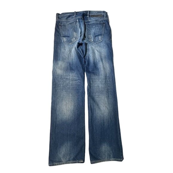 Artful Dodger Distressed Blue Jeans Men's Size 36w 34L 100% Cotton - Picture 2 of 12